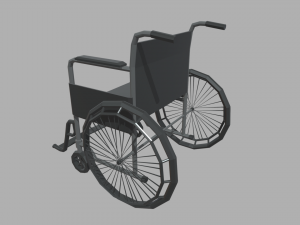 Low Poly Wheelchair 01 3D 모델