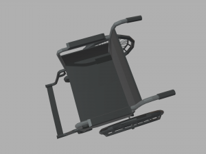 Low Poly Wheelchair 01 3D 모델