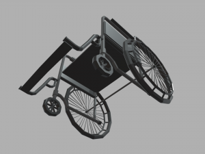 Low Poly Wheelchair 01 3D 모델