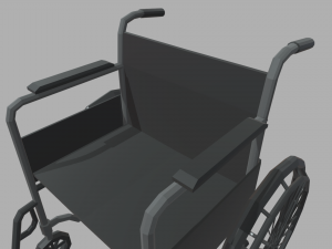 Low Poly Wheelchair 01 3D 모델