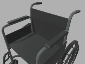 Low Poly Wheelchair 01 3D Model