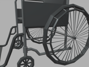 Low Poly Wheelchair 01 3D 모델