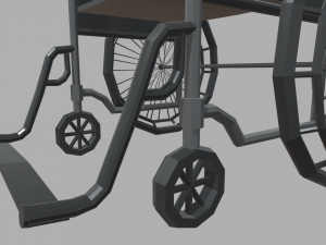 Low Poly Wheelchair 01 3D 모델