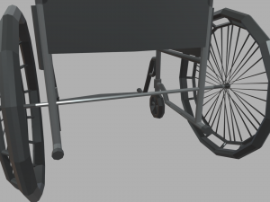 Low Poly Wheelchair 01 3D 모델