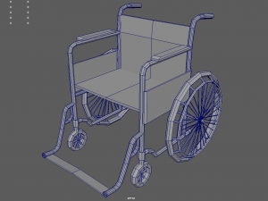 Low Poly Wheelchair 01 3D 모델