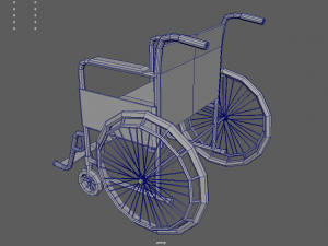 Low Poly Wheelchair 01 3D 모델