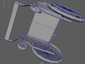 Low Poly Wheelchair 01 3D 모델