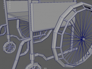 Low Poly Wheelchair 01 3D 모델