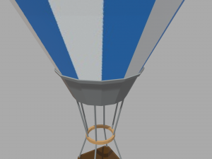 Low Poly Hot Air Balloon Modello 3D