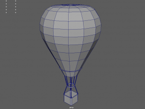Low Poly Hot Air Balloon Modello 3D