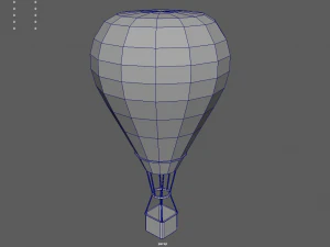 Low Poly Hot Air Balloon 3D Model