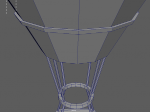 Low Poly Hot Air Balloon Modello 3D