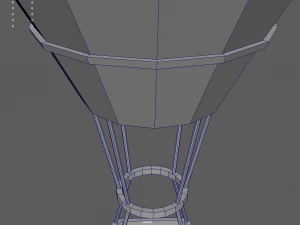 Low Poly Hot Air Balloon 3D Model