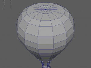 Low Poly Hot Air Balloon Modello 3D