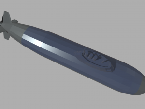 Low Poly Submarine 01 3D 模型