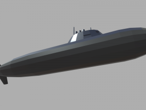Low Poly Submarine 01 3D 模型