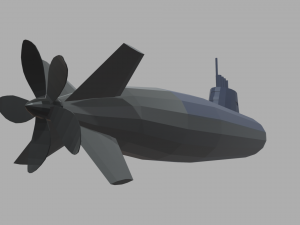 Low Poly Submarine 01 3D 模型