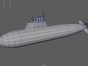 Low Poly Submarine 01 3D 模型