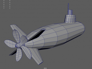 Low Poly Submarine 01 3D 模型