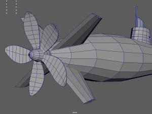 Low Poly Submarine 01 3D 模型
