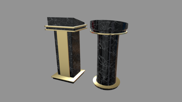 Modern Luxury Lectern Podium 3D 模型 .c4d .max .obj .3ds .fbx .stl .blend 