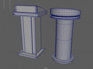 Modern Luxury Lectern Podium 3D 模型