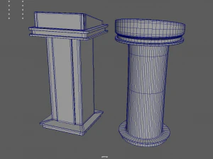Modern Luxury Lectern Podium 3D Model