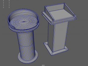 Modern Luxury Lectern Podium 3D 模型
