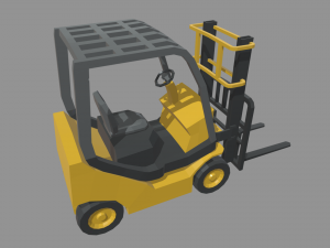 Low Poly Forklift 01 Model 3D