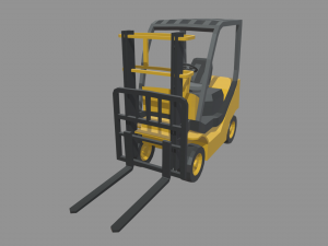 Low Poly Forklift 01 Model 3D