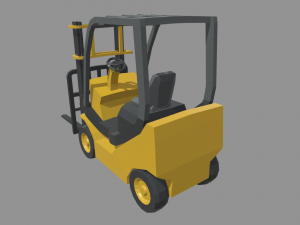 Low Poly Forklift 01 Model 3D