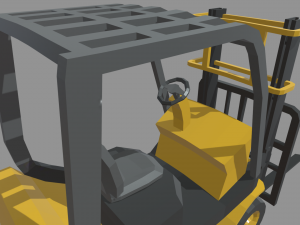 Low Poly Forklift 01 Model 3D