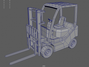 Low Poly Forklift 01 Model 3D