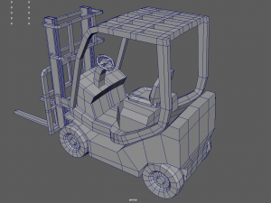 Low Poly Forklift 01 Model 3D