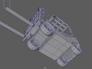Low Poly Forklift 01 Model 3D