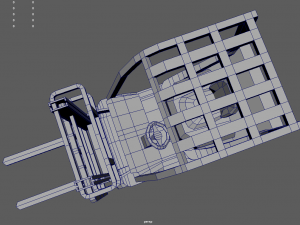 Low Poly Forklift 01 Model 3D