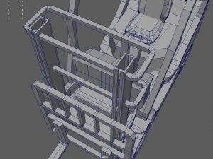 Low Poly Forklift 01 Model 3D