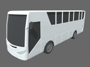 Low Poly Bus 01 Modello 3D