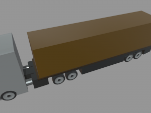 Low Poly Truck 02 3D Model