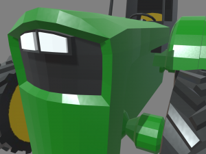 Low Poly Tractor 01 Model 3D
