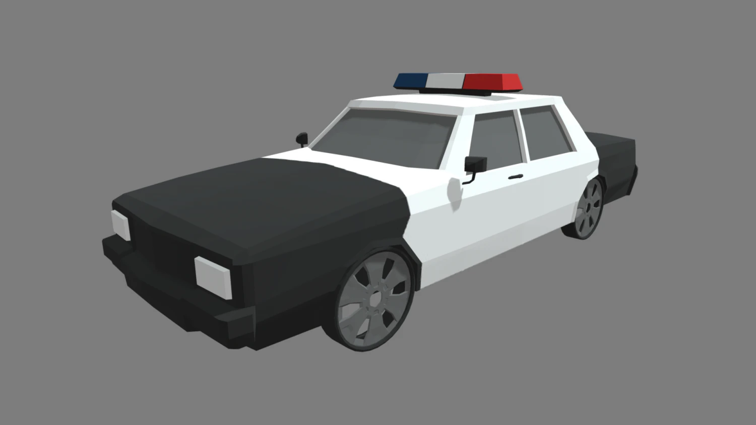 Low Poly Police Car 01 3D Model .c4d .max .obj .3ds .fbx .stl .blend 