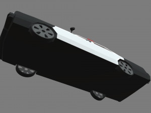 Low Poly Police Car 01 Model 3D