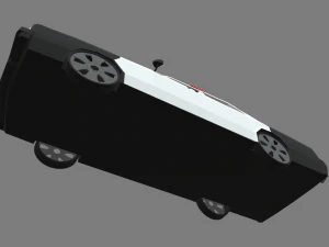 Low Poly Police Car 01 3D Model