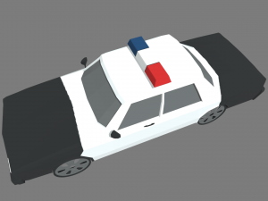 Low Poly Police Car 01 Model 3D