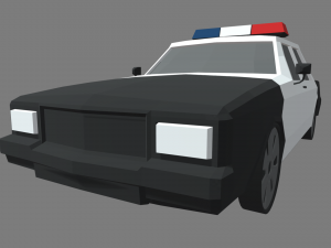 Low Poly Police Car 01 Model 3D
