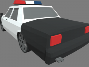Low Poly Police Car 01 Model 3D