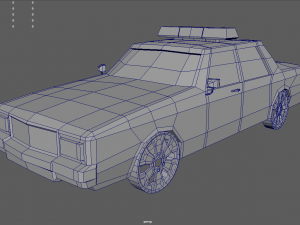 Low Poly Police Car 01 Model 3D