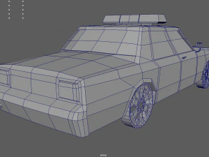 Low Poly Police Car 01 3D Model