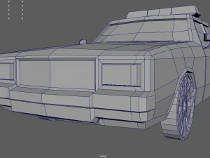 Low Poly Police Car 01 3D Model