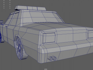 Low Poly Police Car 01 Model 3D